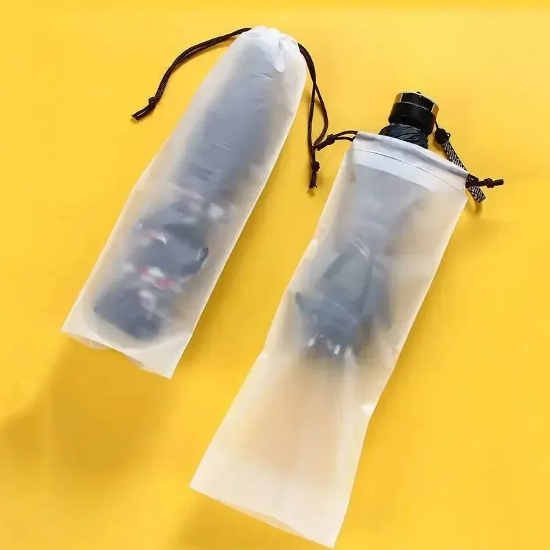 10/20 stücke Strahl Mund Regenschirm Lagerung Tasche Plastiktüte Kordelzug Tasche Durchscheinende Tasche Aus Lagerung Fahrzeug-montiert Nass Tasche ﻿