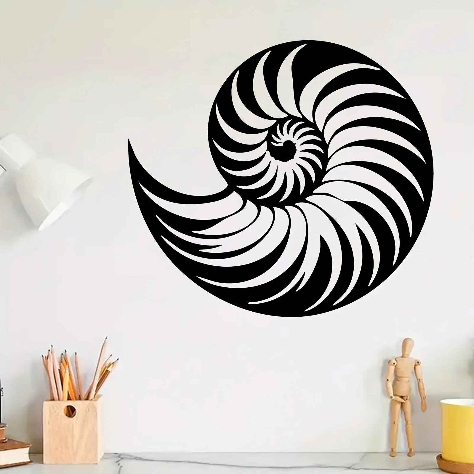 1pc Nautilus Shell Metal Wall Art, Durable Decor for Bathroom Garden Fence, Coastal Style, Housewarming Anniversary Gift