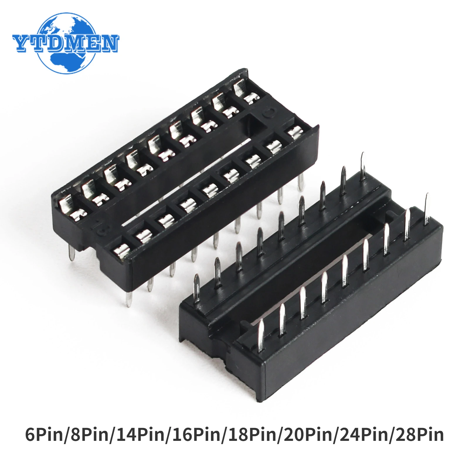 10 sztuk IC gniazdo DIP IC gniazdo Adapter lutowane DIY gniazda 6pin 8pin 14pin 16pin 18pin 20pin 24pin 28pin