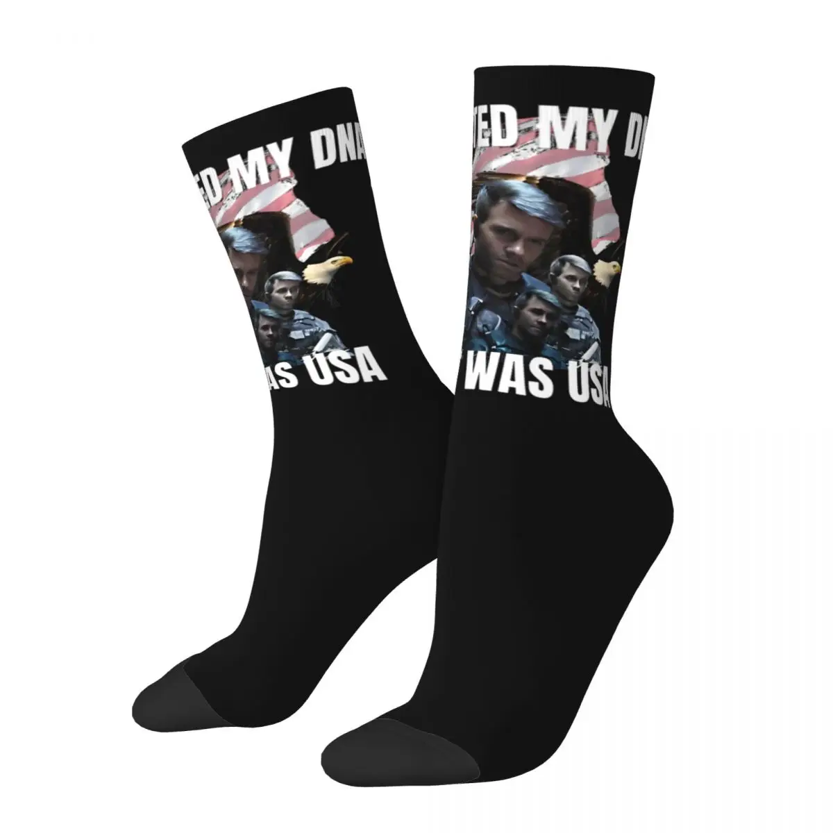 Autumn Winter Fashion Unisex Call Of Dutys My DNA Is USA Phillip Graves Socks Game Breathable Basketball Socks