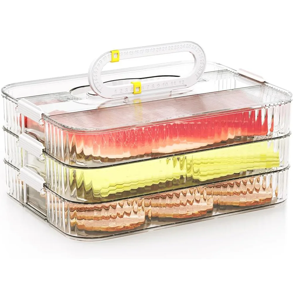 Meat Container for Fridge Organizers and Storage, Deli Containers with Lids, Bacon Cheese Container for Refrigerator