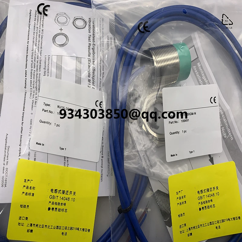 

brand new Proximity switch NJ15-30GM-N NJ10-30GM-N NBN8-18GM60-WS-V11 V1-G-10M-PUR NCN8-18GM40-Z0 V1-W-10M-PVCOne year warranty
