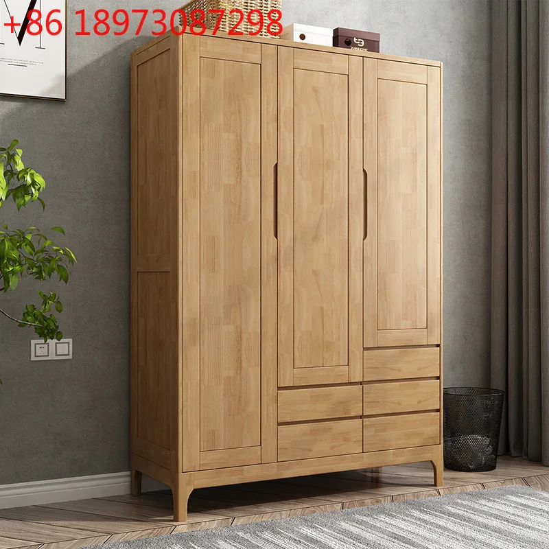 

E****mical all-solid wood wardrobe household bedroom modern simple combination large wardrobe