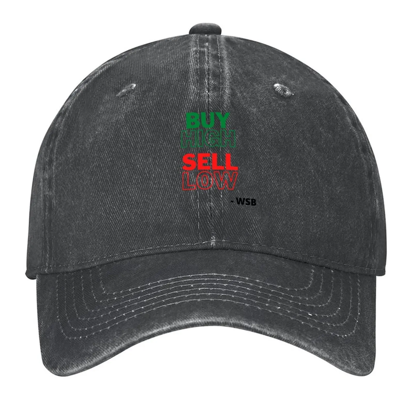 

Buy High Sell Low Wallstreetbets Baseball Cap Mountaineering Hood Golf Cap western Hat Women's Hats Men's