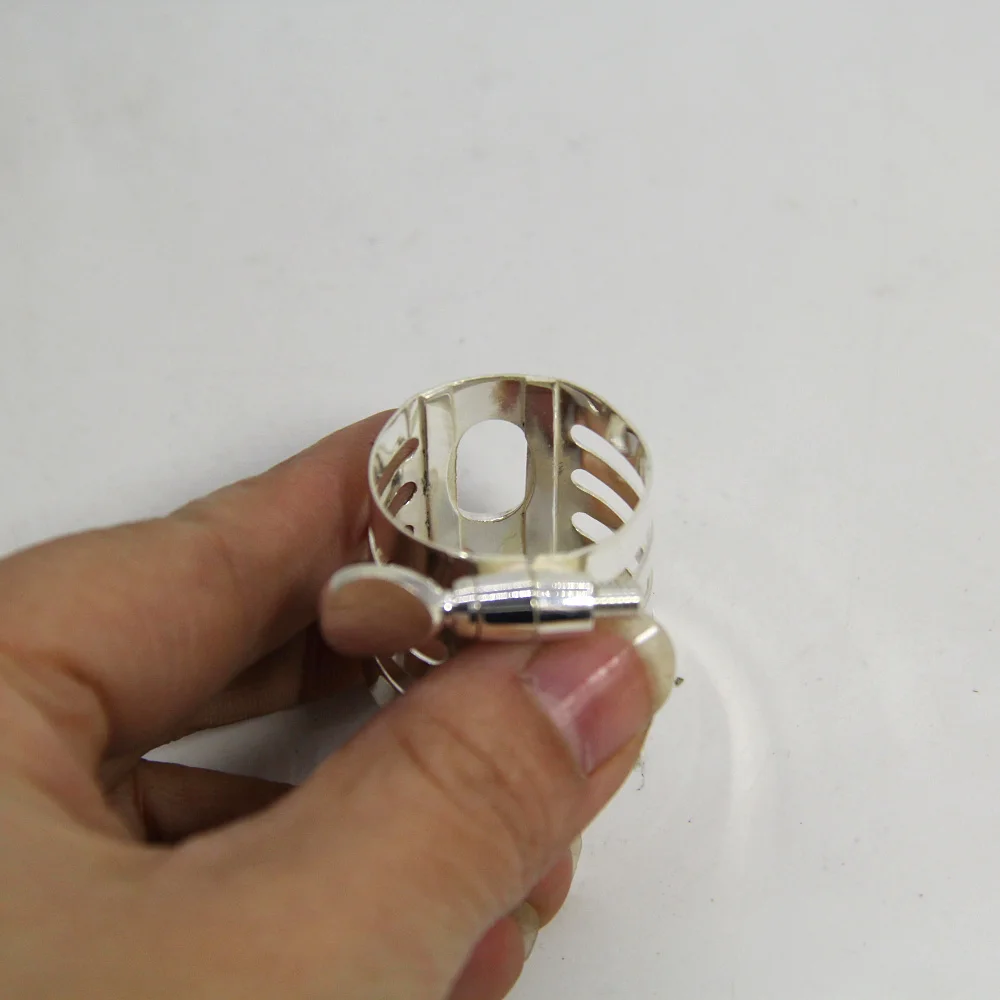 

2 шт. лигатура для мундштука для кларнета с никелем и посеребренным покрытием для аксессуаров для деревянных духовых инструментов