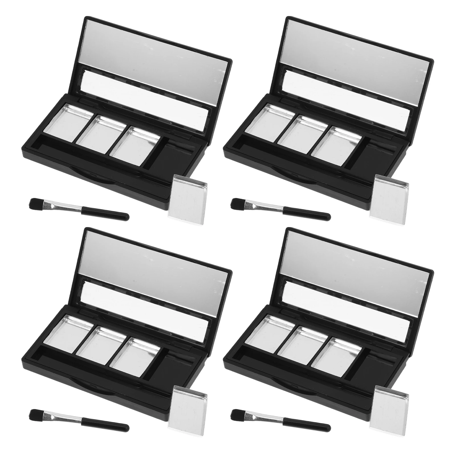 

4pcs Empty Eyeshadow Box Mini Magnetic Palette Portable Makeup Container With Compartments For Different Colors Long Lasting