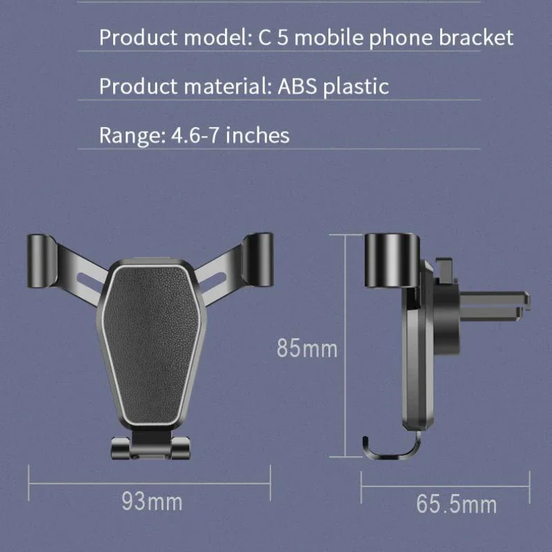 Universal Car Bracket Gravity Auto Phone Holder Car Air Vent Clip Mount Mobile Phone Holder CellPhone Stand For iPhone Samsung