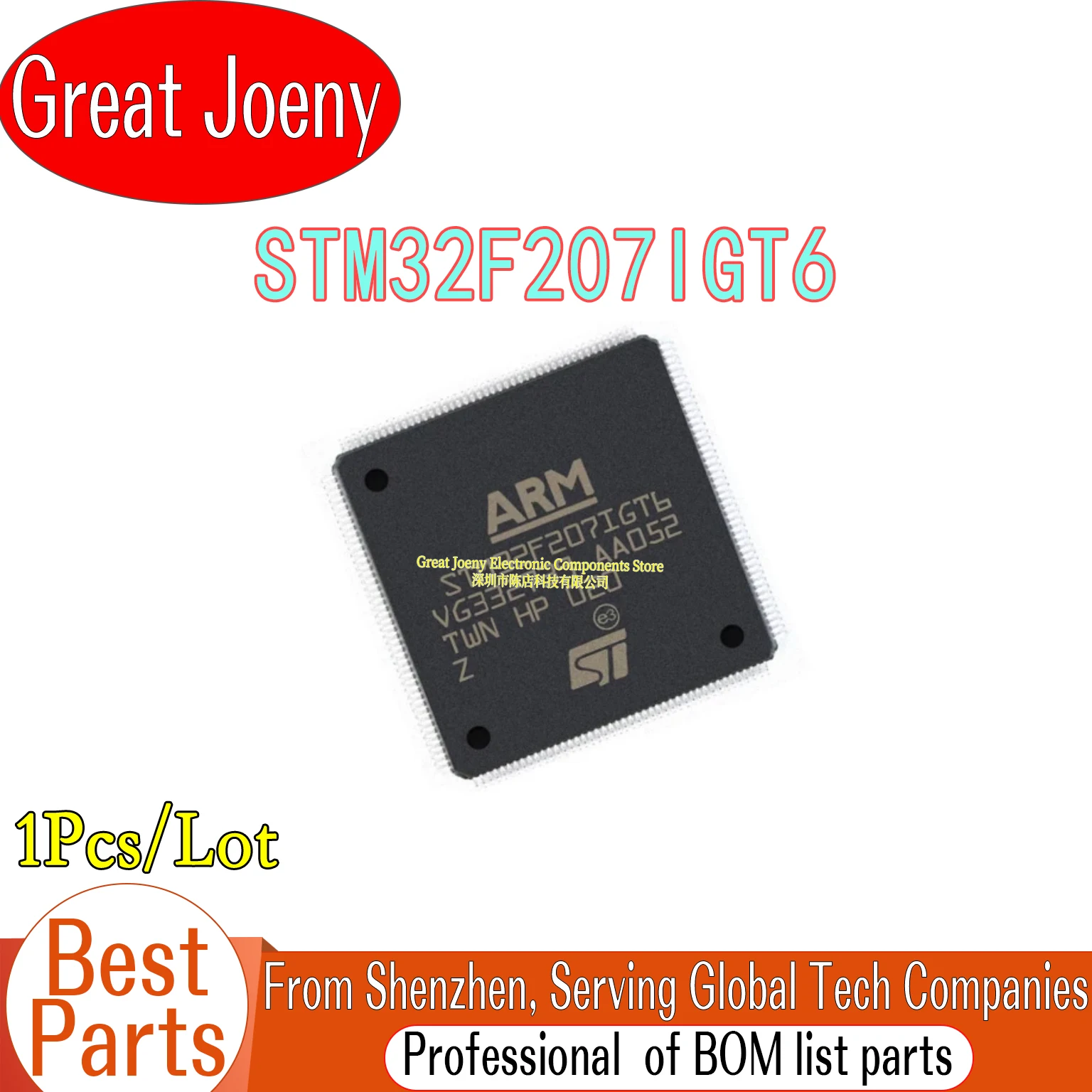

STM32F207 STM32F207IGT6 IC MCU Chip LQFP-176
