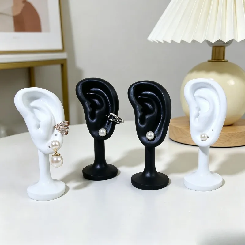 

2/4pcs Resin Ear Model Display Stand, Simulated Ear Jewelry Holder, Earring Display Prop for Shop Shooting and Collection