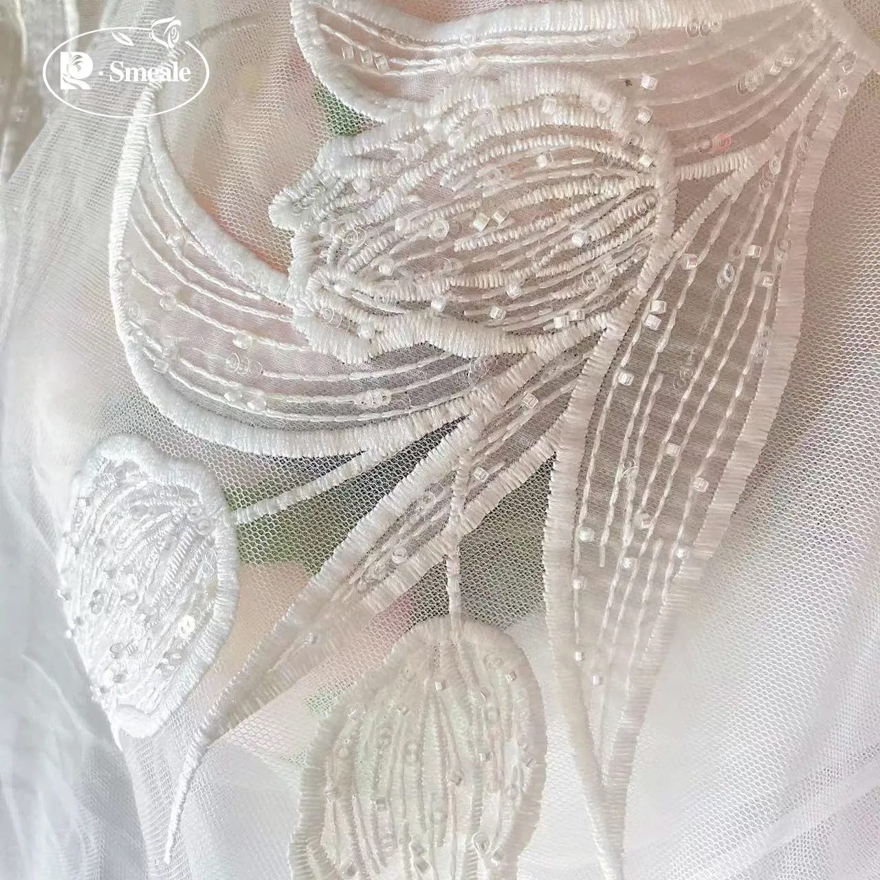 Luxury Beaded Sequin Wedding Dress, Advanced Custom-Made Sewing, Gauze Bridal Lace Fabric, Most Beautiful Tulle, RS24465, New