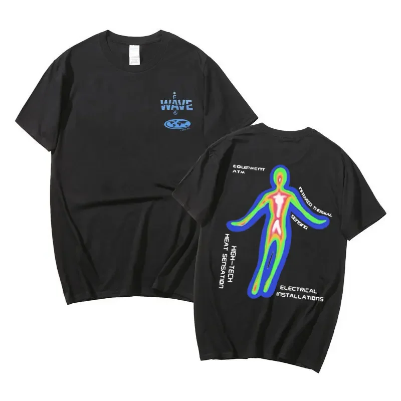 Skeleton Graphic Print T-shirt Male Hip Hop Fashion Trend Streetwear Mens Women Casual 100% Cotton Tshirt Men's Vintage T-Shirts