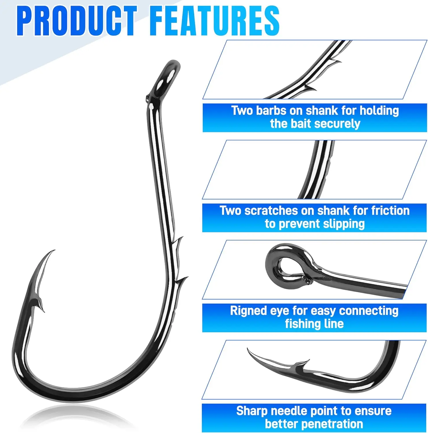 doubke fishing hook closed shank 50PCS Long Barbed Hooks – High Carbon Steel, Double Bait Keeper Ideal for both Scandinavian and traditional tube flies Mustad Double Troll Hook