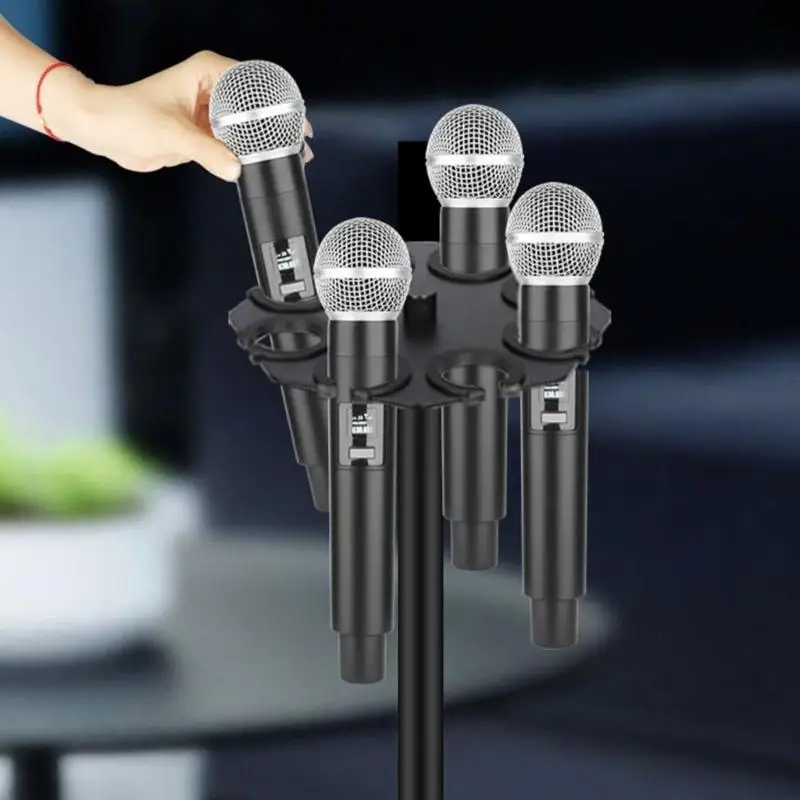 31BA 8-Slot-Aluminium-Klammerhalter für Gesangsausrüstung für den Studio- und Rundfunkbereich mit Gummipolsterung und – Detail 9