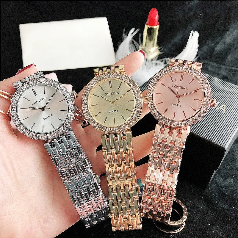 New Fashion Luxury Ladies Watches for Women Luxury Brand Stainless Steel Roman Numeral Watch Relogio Feminino