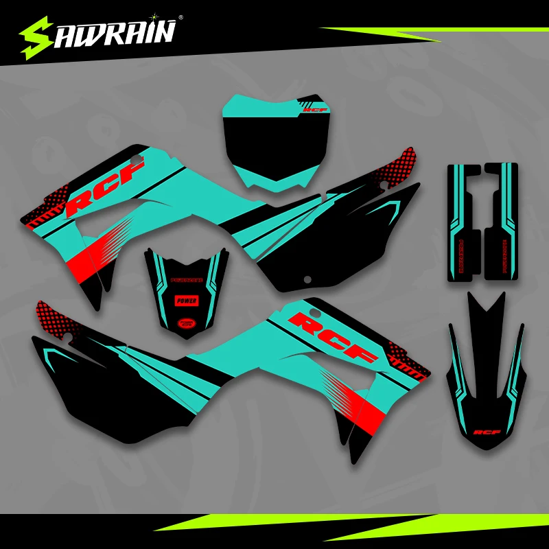 

Наборы наклеек с графикой мотоцикла Sawrain, наборы наклеек для HONDA 19-21CRF110F 02