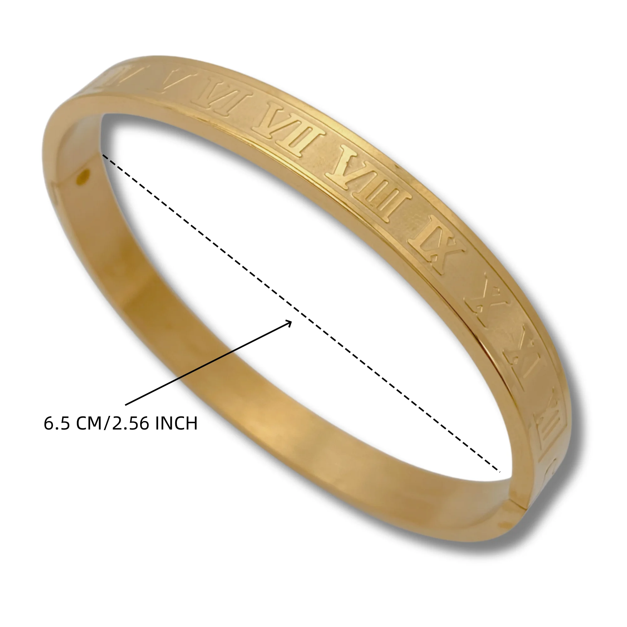 316L Stainless Steel Rome Hip-hop Punk Bangle Bracelet For Women Lover Wedding Jewelry Gift