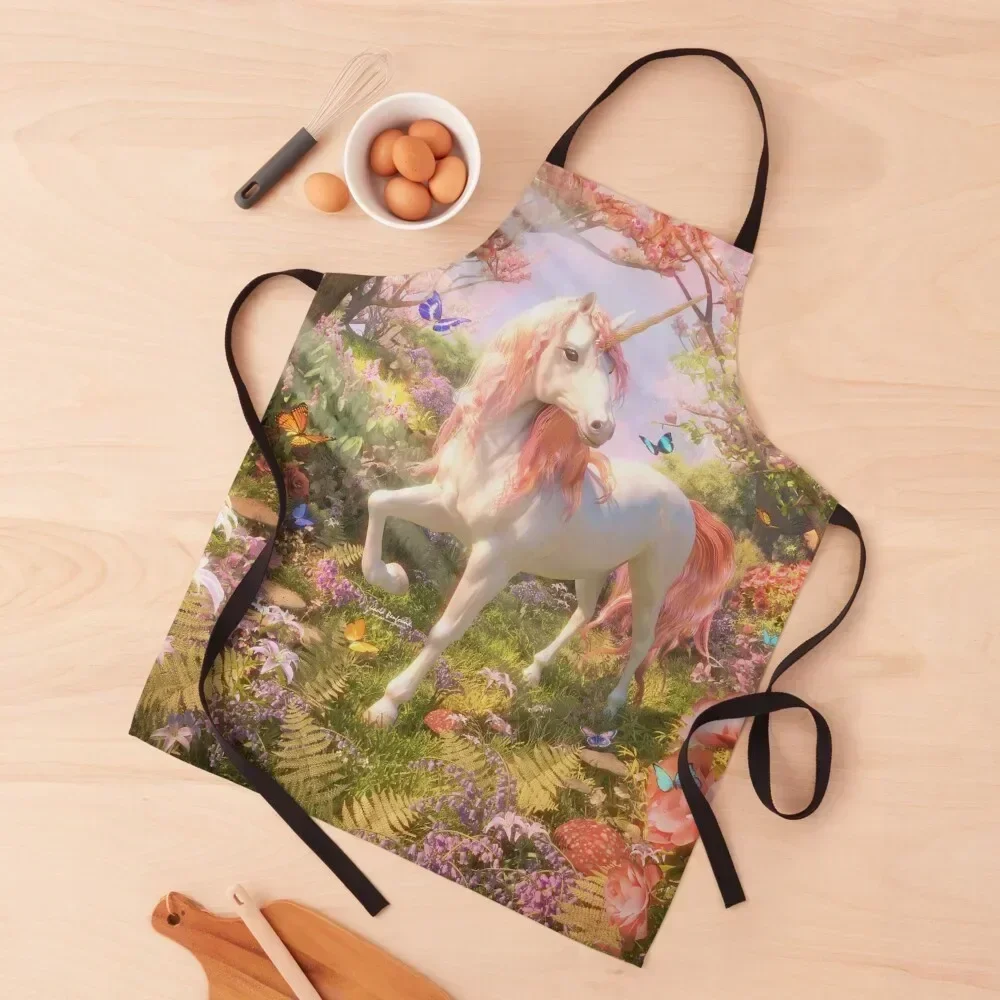 

Unicorn Spring Apron Women's Kitchen kitchen and home Kitchen For Women useful gadgets for home Apron