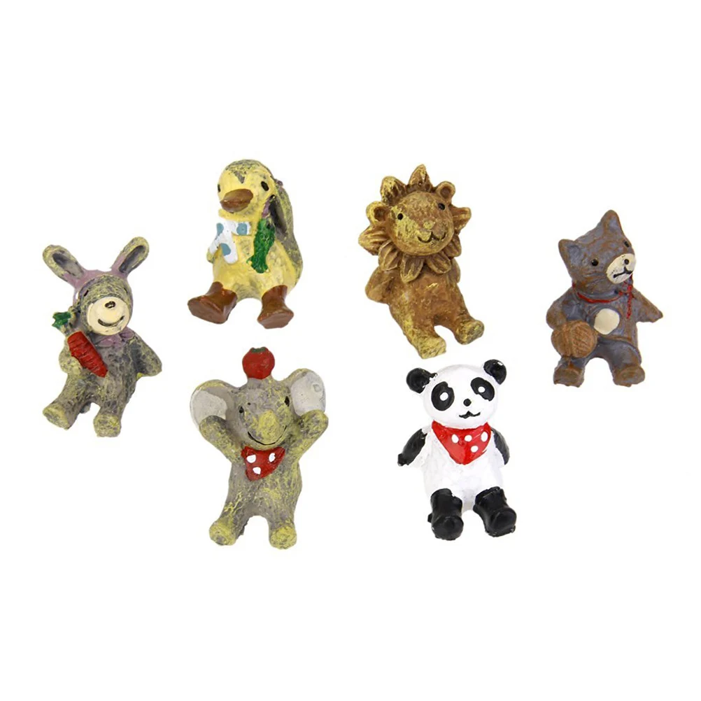 

20 Pcs Small Animal Ornaments Durable Resin Assorted Miniature Fairy Garden Decor Moss Landscape Bonsai Statue