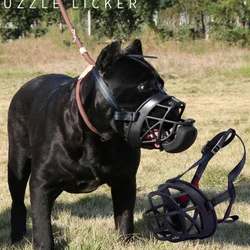 Pet Dog Adjustable Muzzle Mask Anti Bite Barking Silicone Mesh Mouth Dogs Muzzle Basket Pet Training Accessories