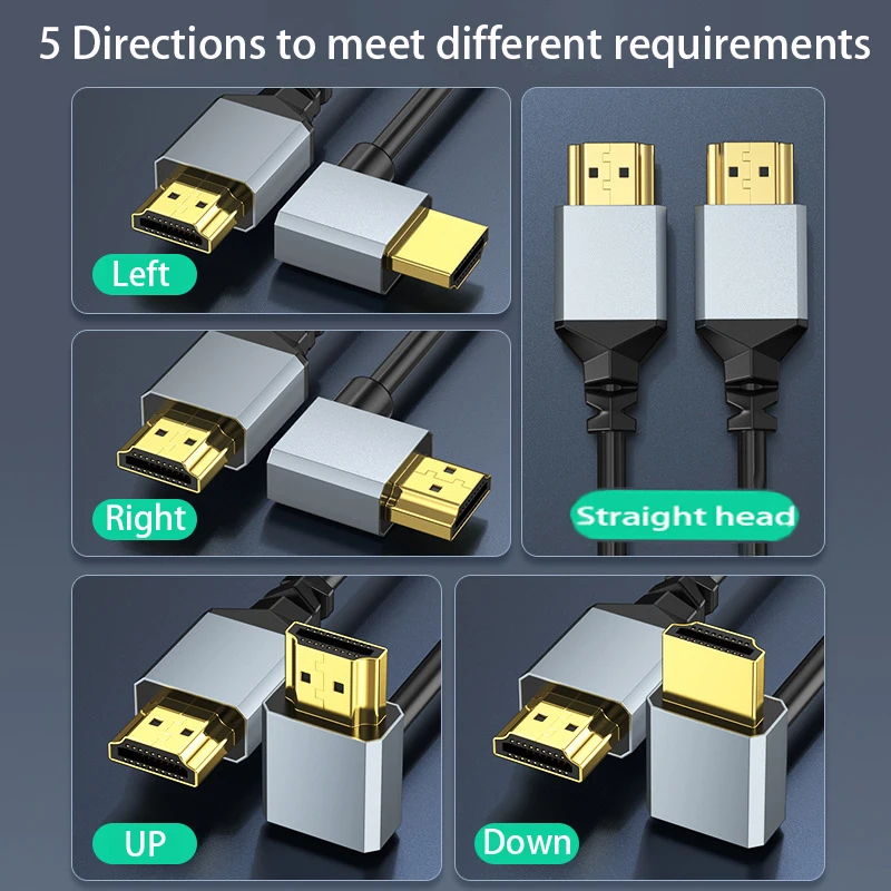 

Cltgxdd FOR HDMI To Mini Microhdmi Bend Wire Telescopic Spring Wire 4K 60HZ Audio Synchronous HDMI High-definition Cable 0.5-2M