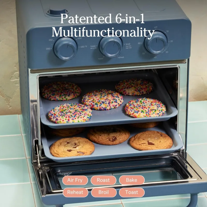 POPULAR.Wonder Oven 6 في 1 مقلاة هوائية وفرن محمصة مع ضخ بخار مدمج، صديق للكونترتوب، تسخين سريع