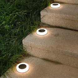 LED Solar Lawn Yard Night Light Solar Power Garden Outdoor Floor Under Ground  Decking Stairs Home Christmas Decoration Lamp