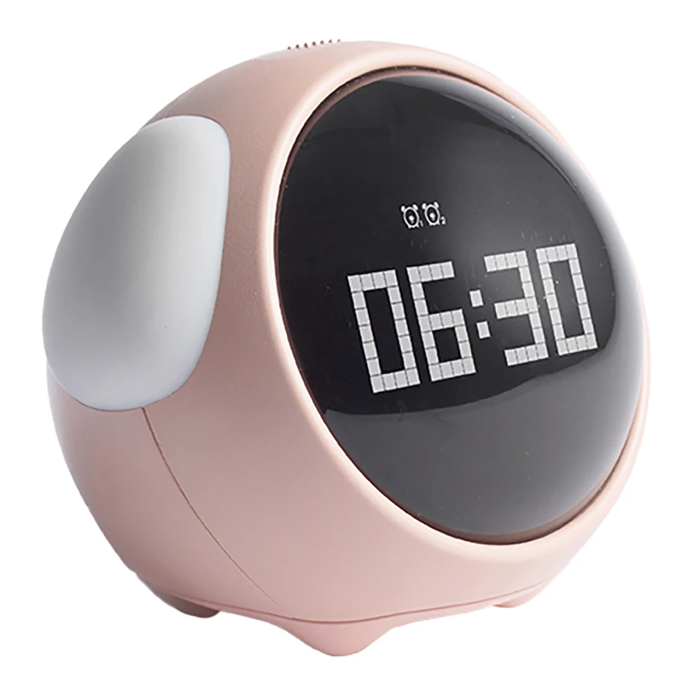 

1pc LED Alarm for Kids Digital Display Rechargeable Wake Up Clock Snooze Night Light Lovely Design Student Use