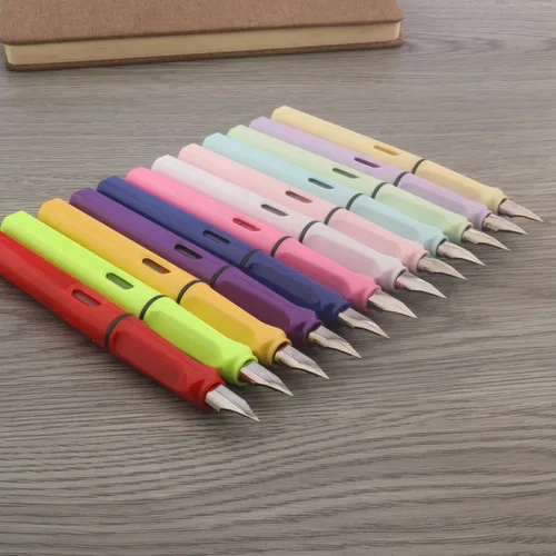 Calidad de lujo 407 pluma estilográfica Clip clásico VERDE PLATA EF estilo papelería tinta pluma Oficina escuela suministros nuevo