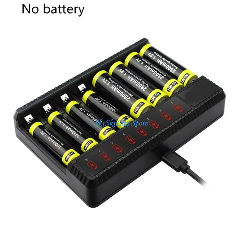 E65E 8 Slot Battery AA AAA Battery for NiMh NiCd Rechargeable Battery
