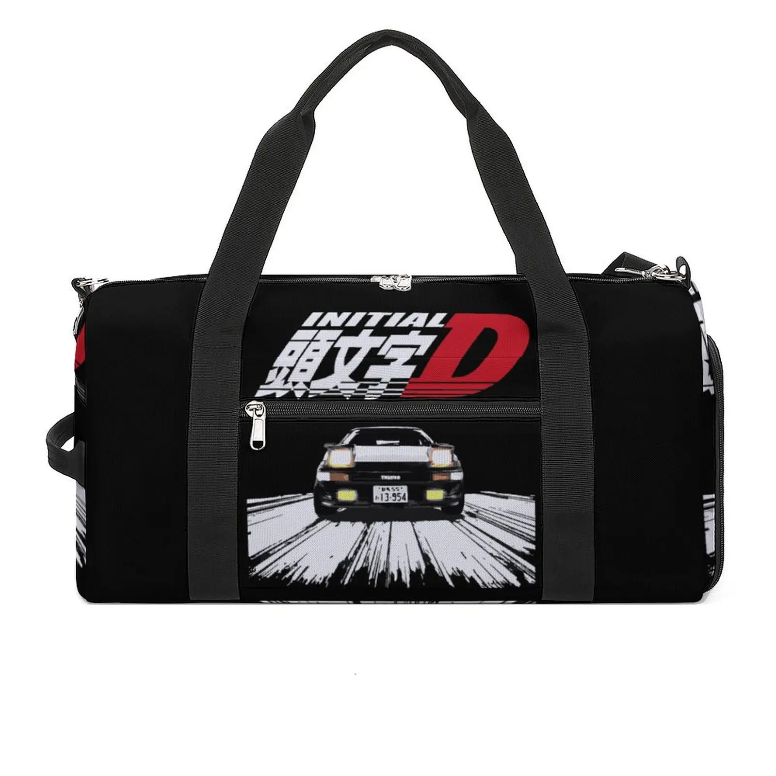 

Initial D AE86 CHASE Sport Bags Takumi Fujiwara with Shoes Gym Bag Oxford Men Custom Handbag Travel Graphic Fitness Bag