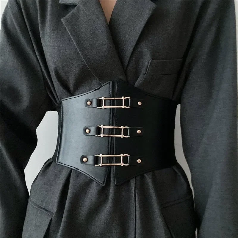 Women Corset Belt Extra Wide Waist Wrap Circle Heart Elastic Elastic Belt Decorative Shirt Coat Cummerbunds Apparel Accessories