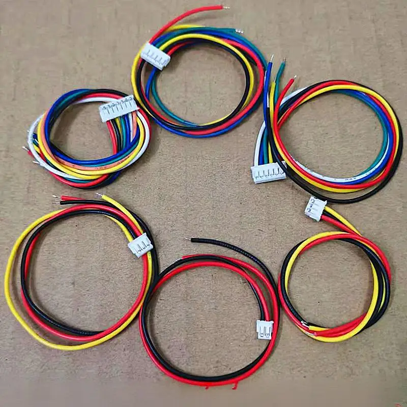 Cavo terminale di collegamento elettronico passo ZH1.5mm da 10 pezzi, estremità singola 2P/3P/4P/5P/6P/8P, cablaggio plug-in del connettore