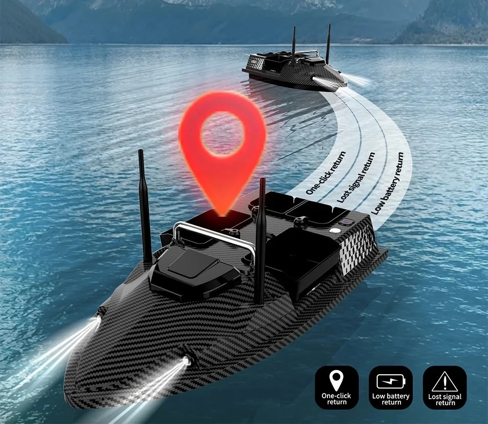 Independently 500m Built-in Sonar Fish Remote Carp Fishing Bait Boat Flytec V803 Pro Load Capacity 3kg Four Hoppers