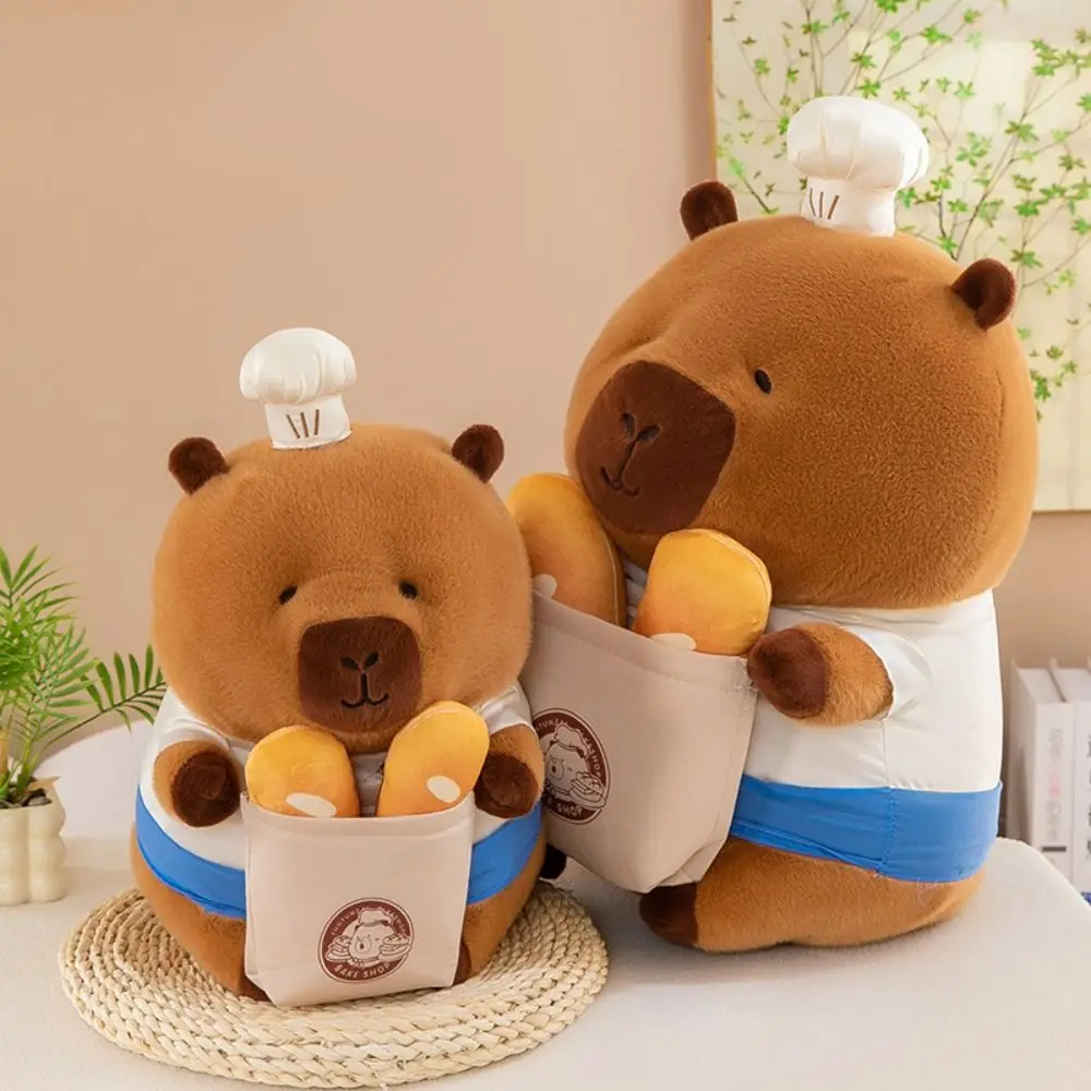

Kid's Accompany Dolls Baking Capybara Plush Doll Simulation Fluffy Capybara Plush Toy Soft Cartoon Capibara Fluffty Doll Kid Toy