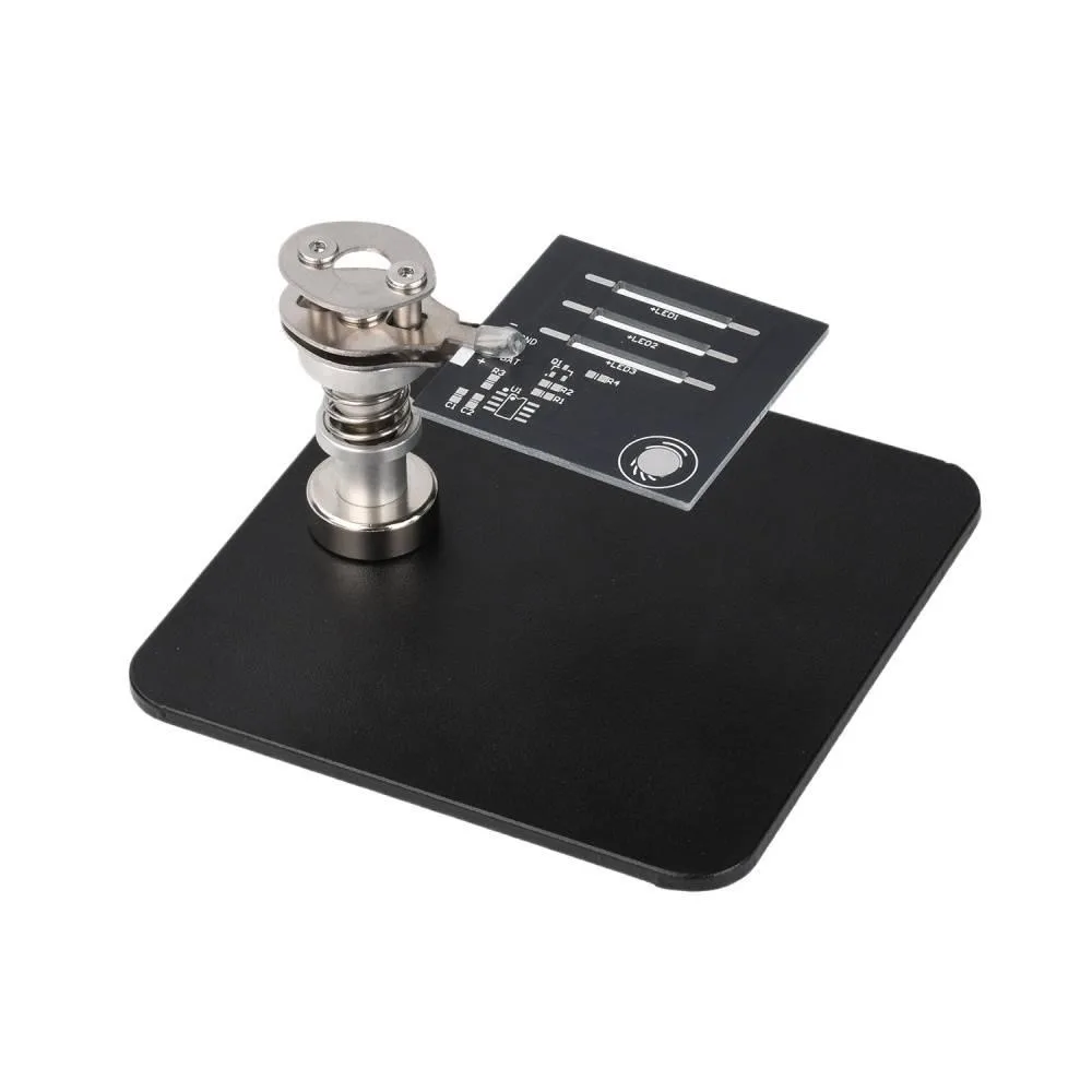 Adjustable 6mm Opening PCB Soldering Press Clamp Strong Magnetic PCB Fixed Clip Aluminum Alloy Repair Positioning Auxiliary Tool