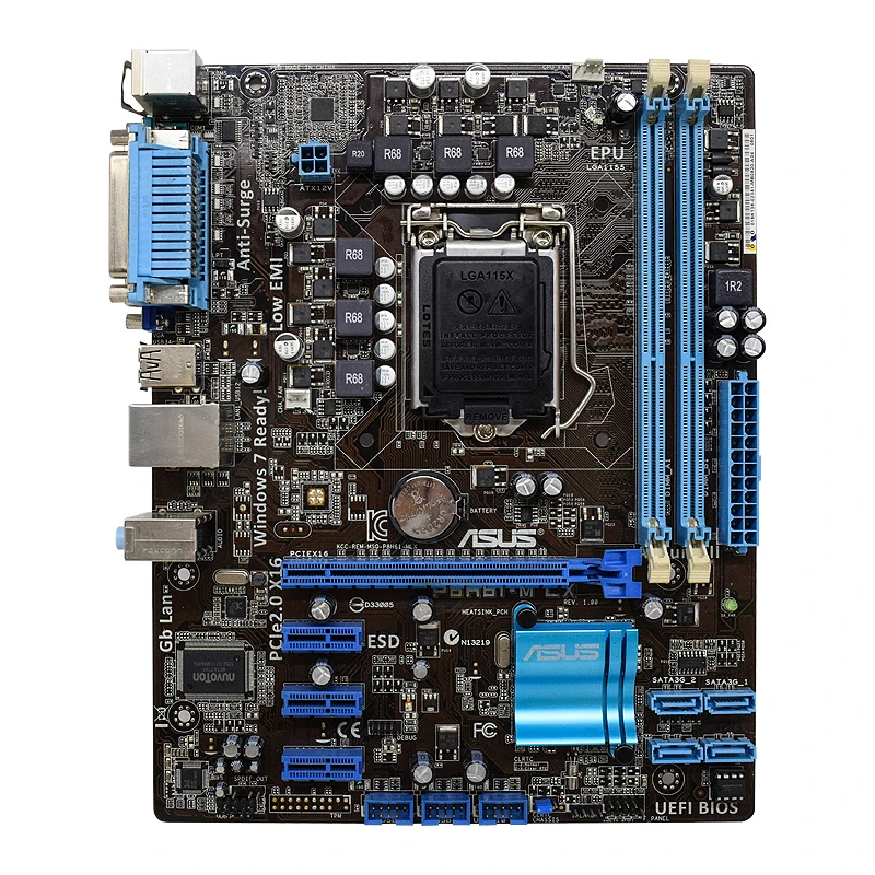 ﻿ ﻿ ASUS P8H61-M LX  Motherboard LGA1155 Intel H61 DDR3 16GB  support Core i3-2120 3210 3245 2500 3340 3570 3770 G1620 G555