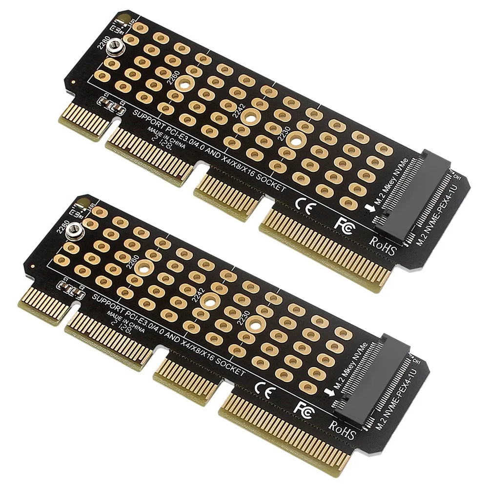 M.2 Nvme para Pcie 4.0 Riser Card, Pcie X16 X8 X4 Expansão Mkey, Suporta Servidor 1U