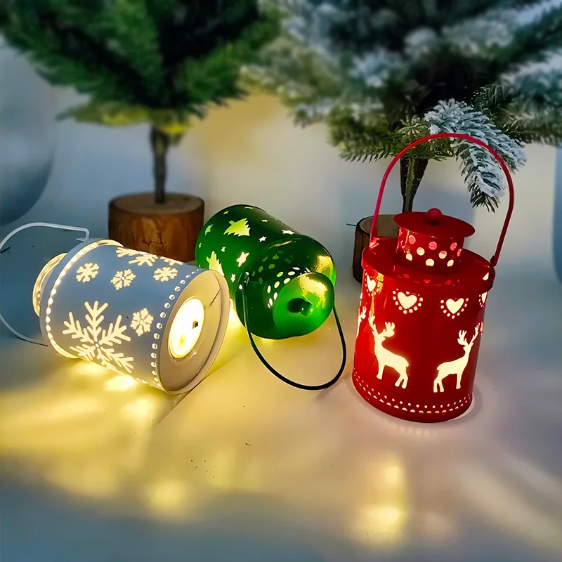 Christmas Halloween Candle Lights LED Small Lanterns Wind Lights Electronic Candles Nordic Style Creative Holiday Decoration