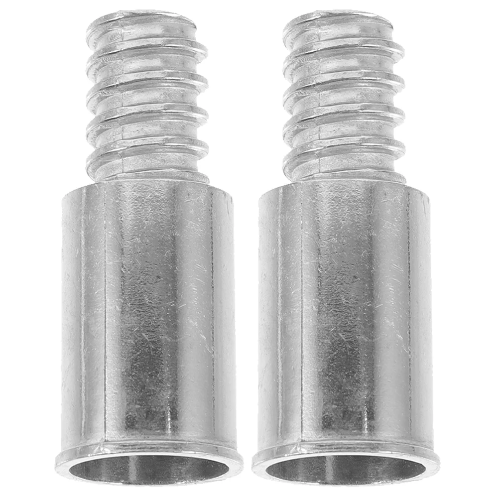 

2 Pcs Broom Handle Threaded End Connector Push Mop Heads Extension Pole Adapter Tip Replacement Tips For Metal Poles Telescopic