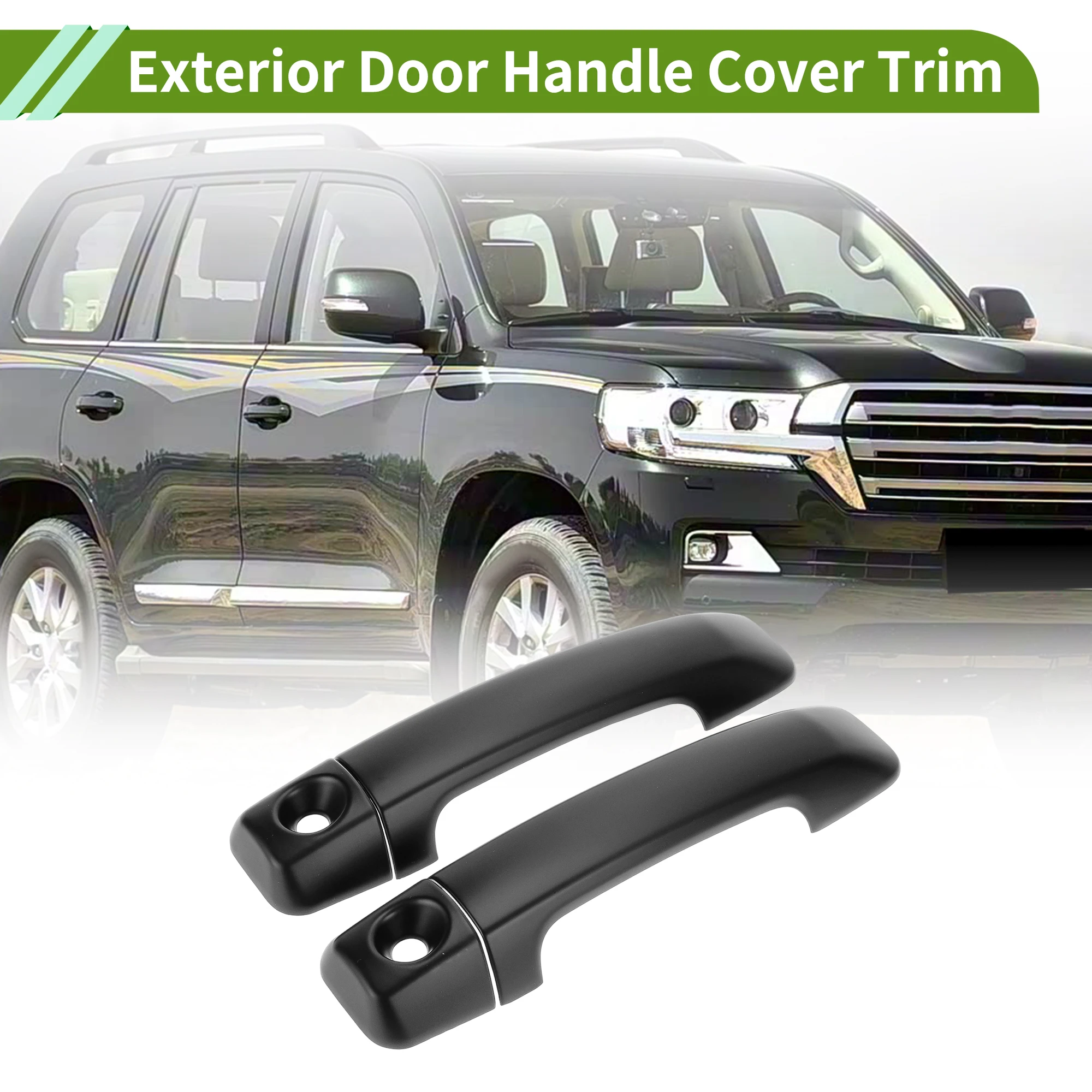 

UXCELL Exterior Door Handle Cover Trim for Toyota FJ Cruiser 07-22 Matte Black 2 Pcs