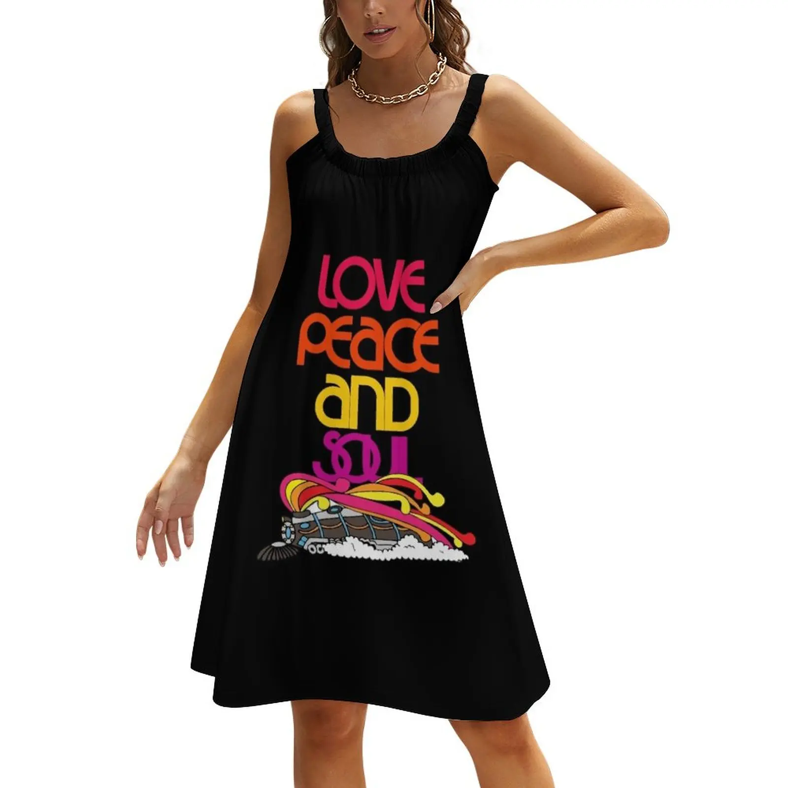 

Love Peace And Soul Train Logo Beach Sling Skirt summer dress daily Woman dresses Dresses Dresses for wedding party
