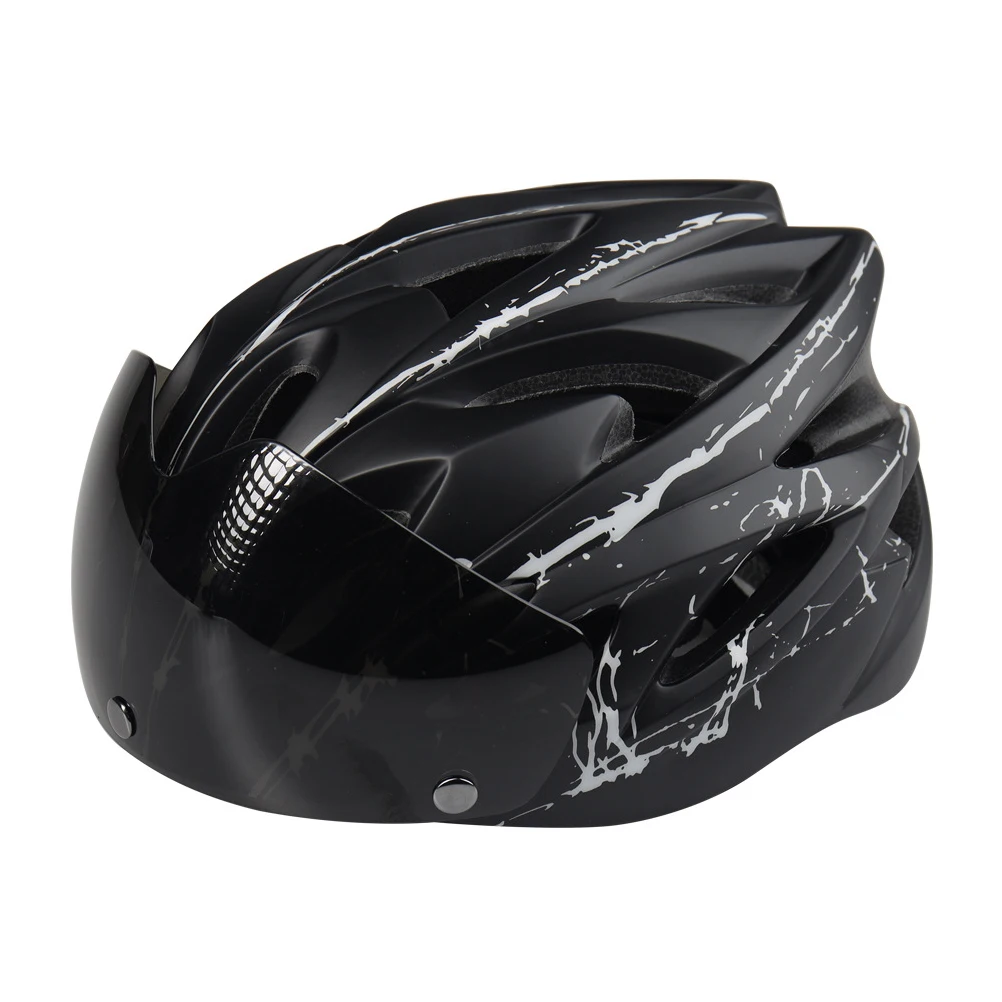 

Bicycle Lightweight Comfortable 18 Venting Vents Bike Riding Cap Safety Training Helmets Removable Lens Ventilated Lining
