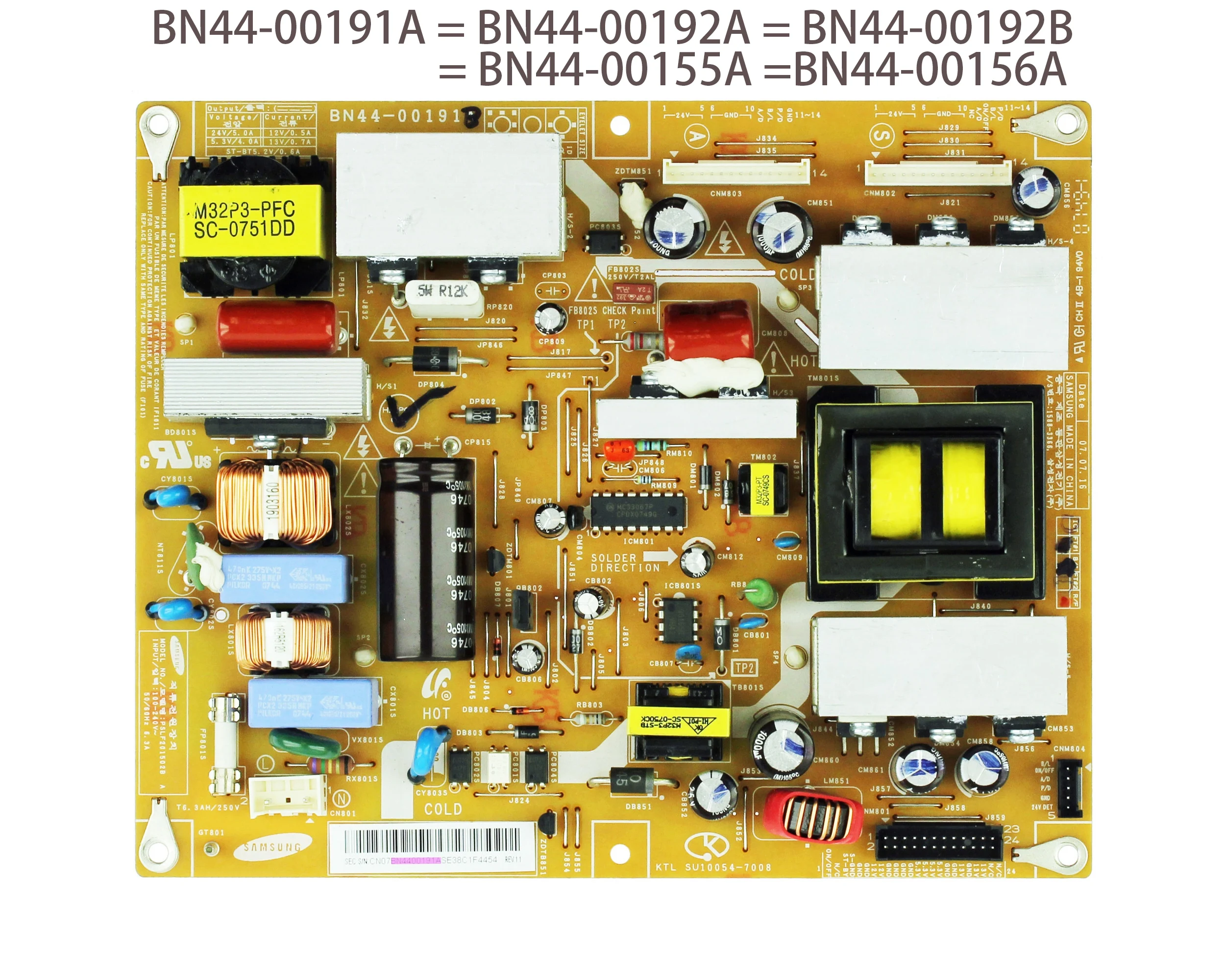 BN44-00191A BN44-00192A BN44-00192B BN44-00155A BN44-00156A Power Board is for LN26R71BAX LN26R81BX LN32R71BAX LN32R81BX TV