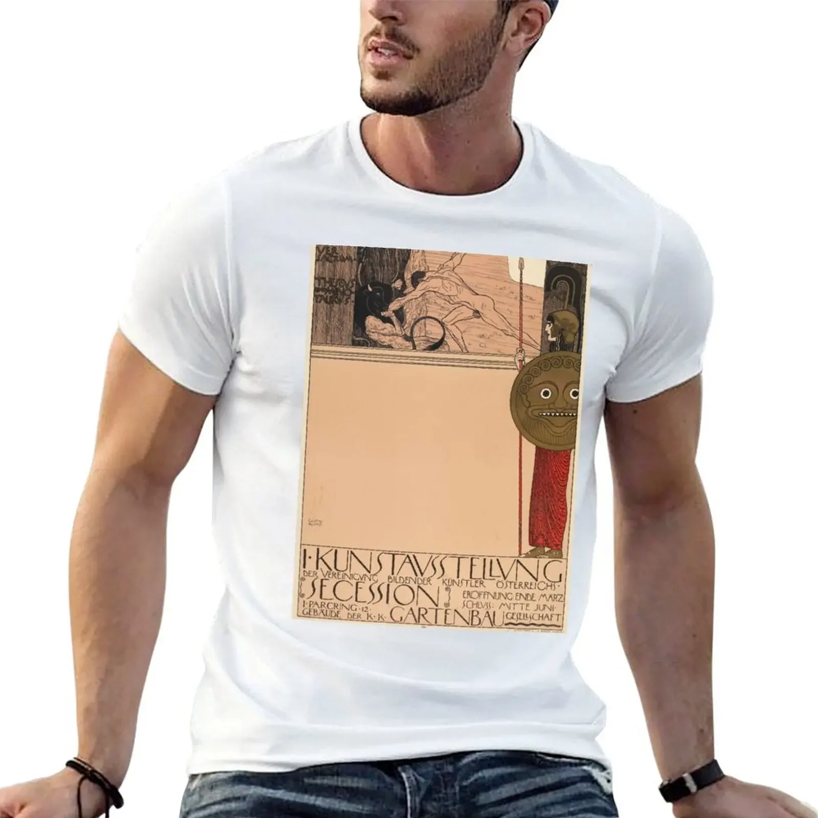 Gustav Klimt Austrian painter Plakat der 1. Ausstellung der Secession (1898) T-Shirt korean fashion mens t shirts