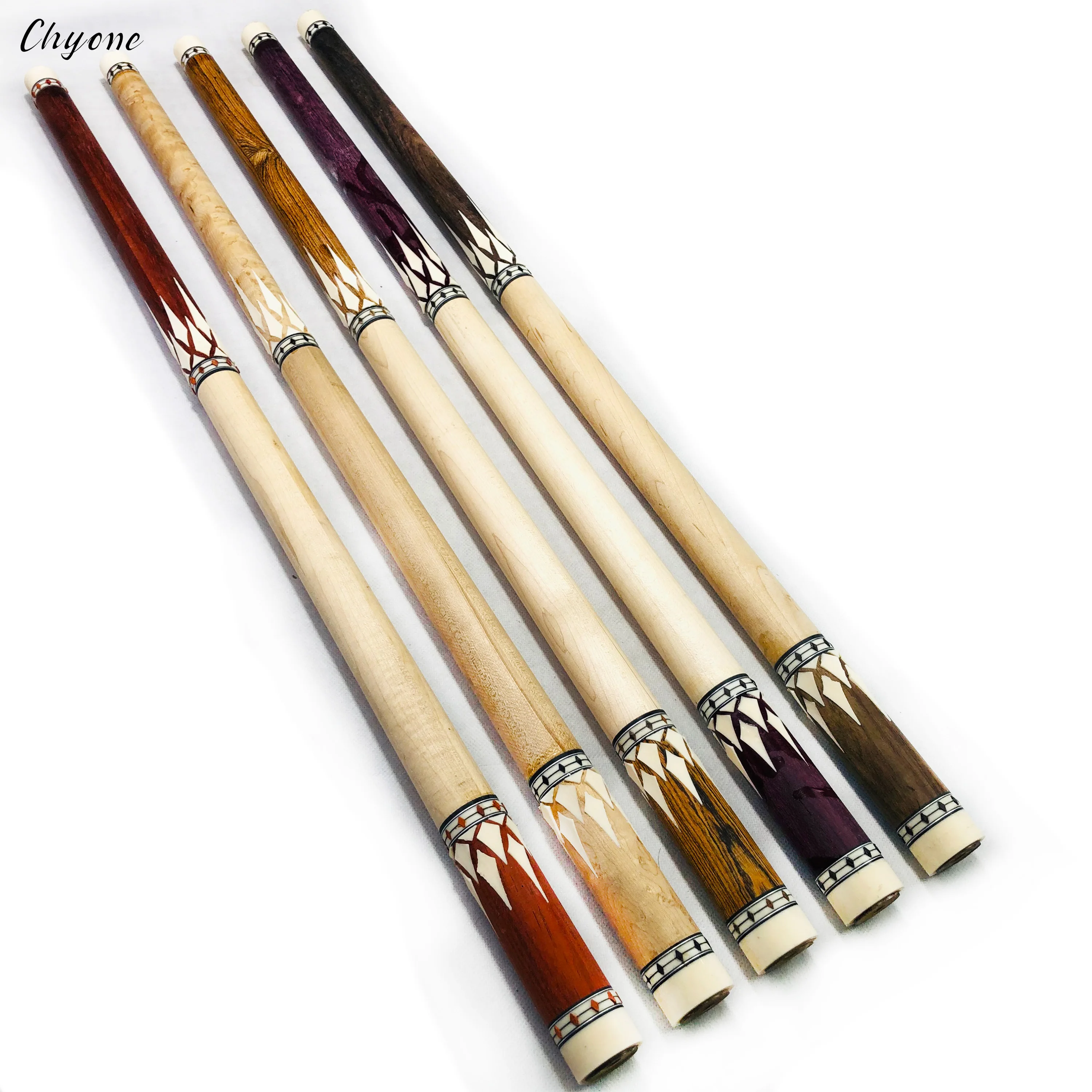 

Half-finished Pool Cue Stick Chyone Custom Black Ebony Inlay Billiard Cue Handmade 3 Cushion Carom Cue