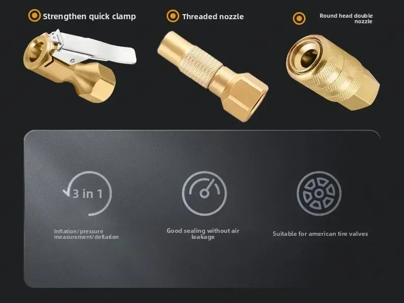 

Durable High Precision Automotive Tire Inflation Pressure Gauge Stainless Steel Tube Digital Display Tire Pressure Gauge