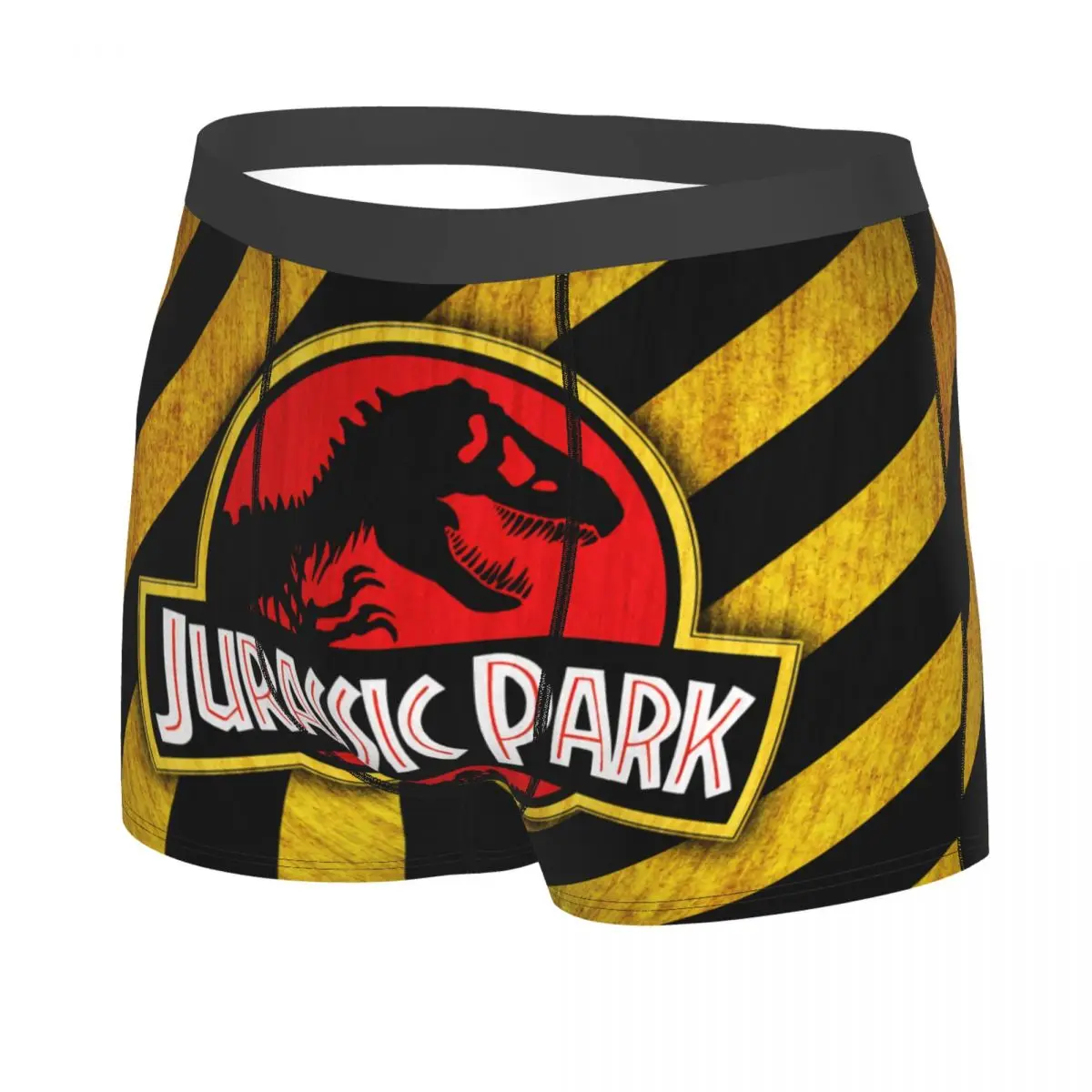 Custom Fashion Park Jurasscics Logo Yellow Boxers Shorts Panties Male Underpants Stretch Giant Dinsaur Briefs Underwear