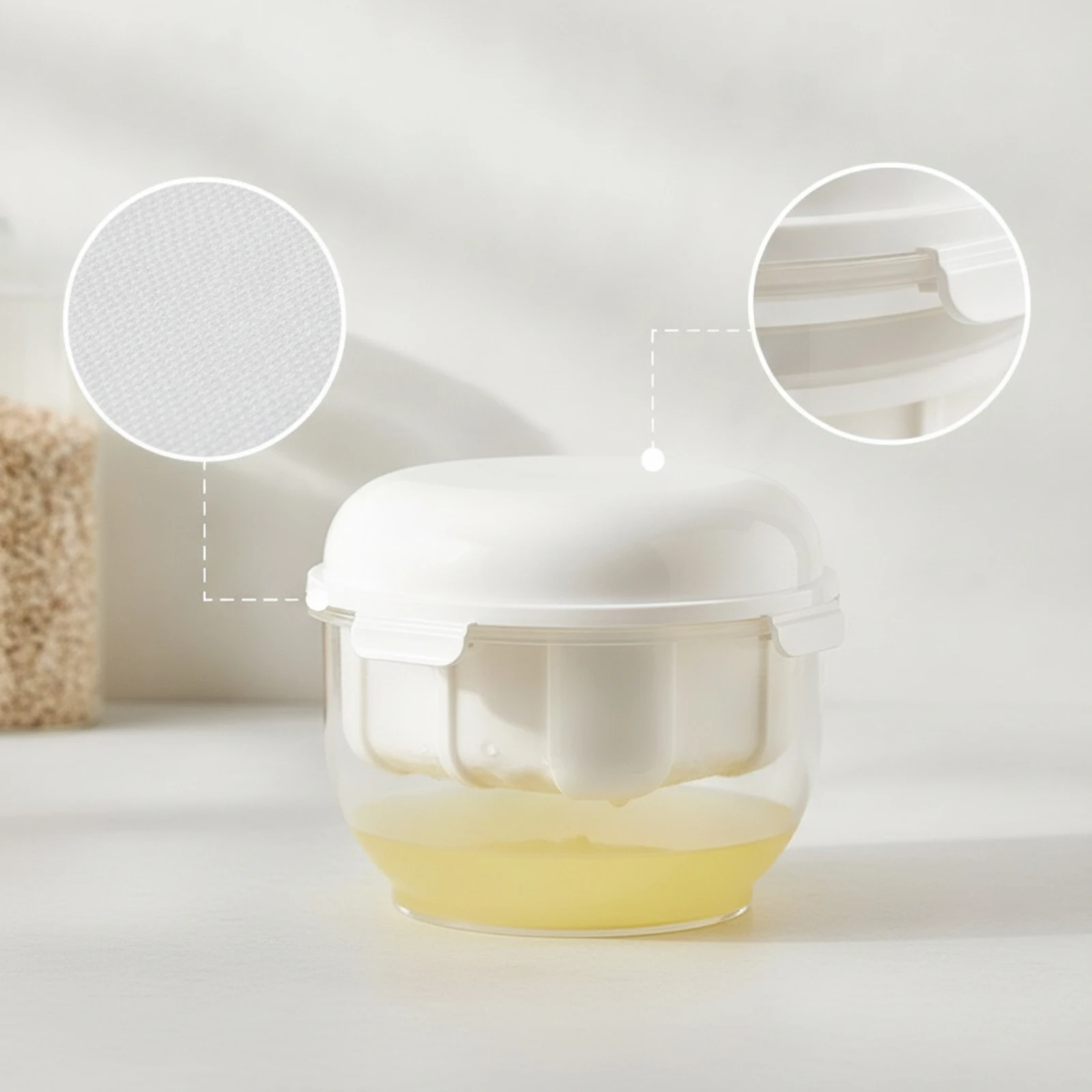 

Yogurt Strainer with Press Lid Fast-Straining Yogurt Strainer with Press Cheese Maker Food-Safe-Food-Safe-Safe Food Drainer