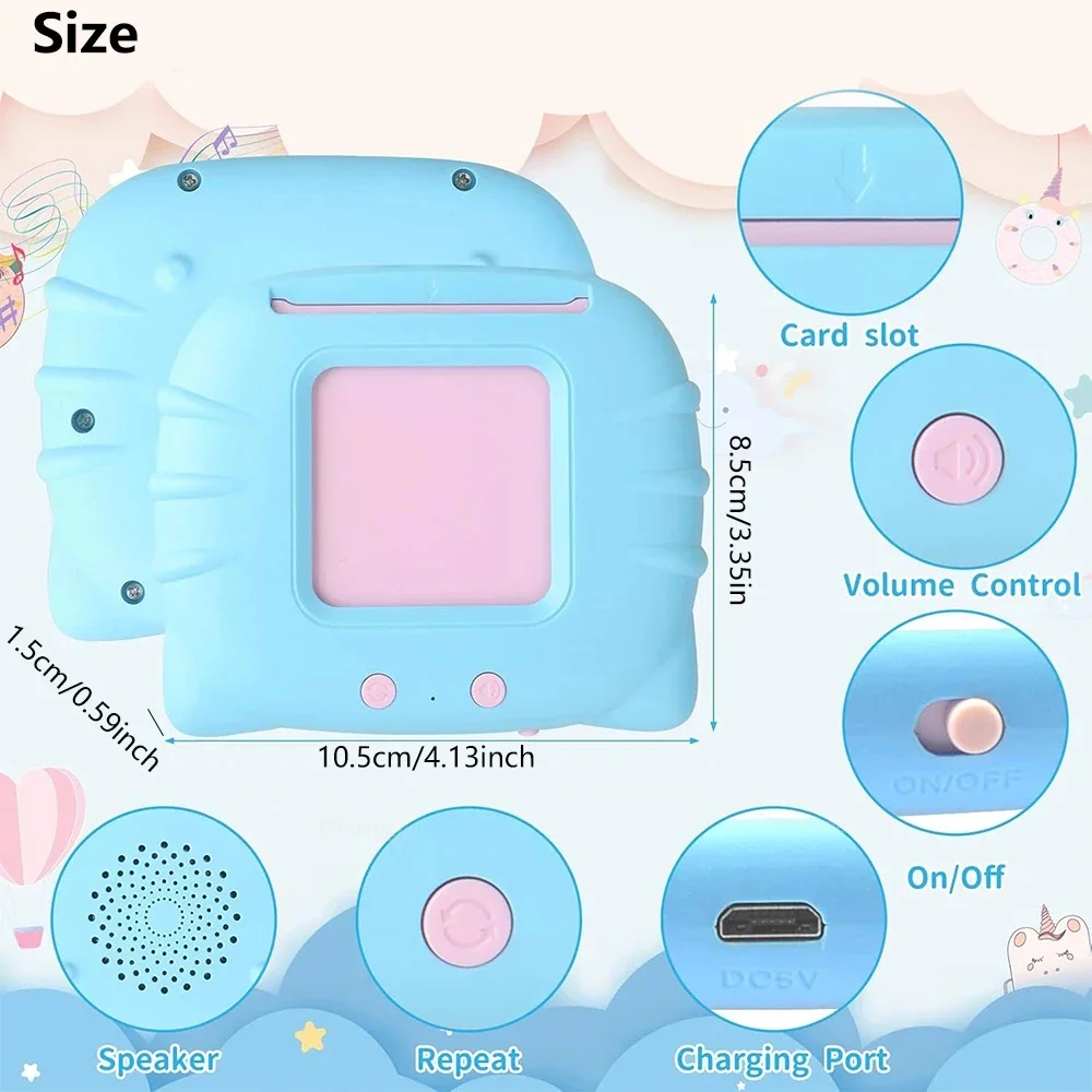 Early Education Flash Card Learning Toys Talking Flashcards for Kids Preschool English Electronic Audio Book Machine Gift image 5
