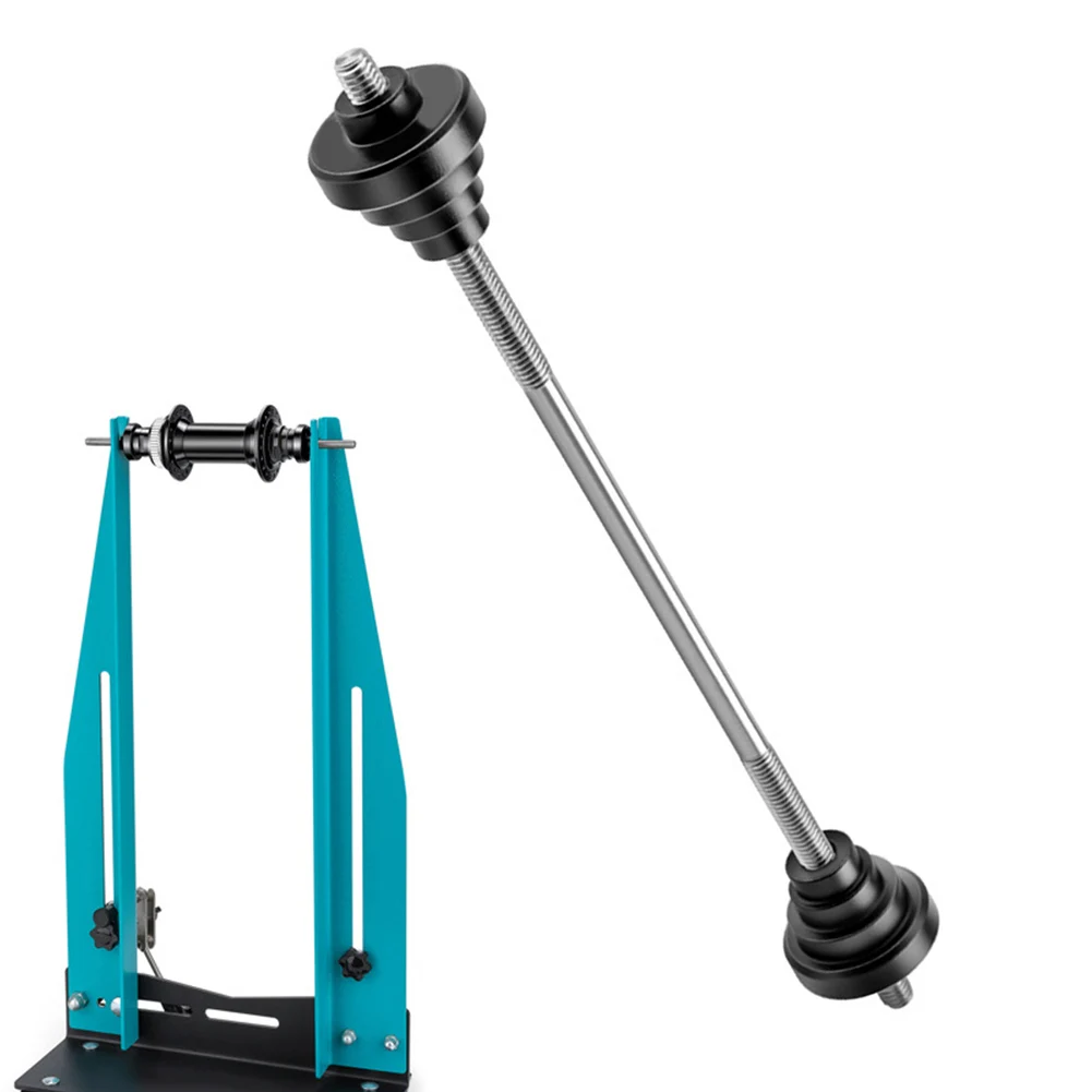 Aluminum Alloy Tool Bicycle Wheel Truing Stand For Bike Maintenance Thru Axle Adapter Compact Size Cylindrical Shaft Drum